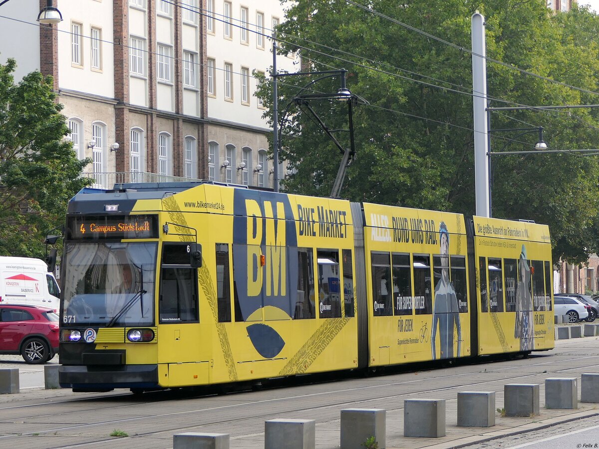 DUEWAG 6N1 NR. 67 der RSAG in Rostock.