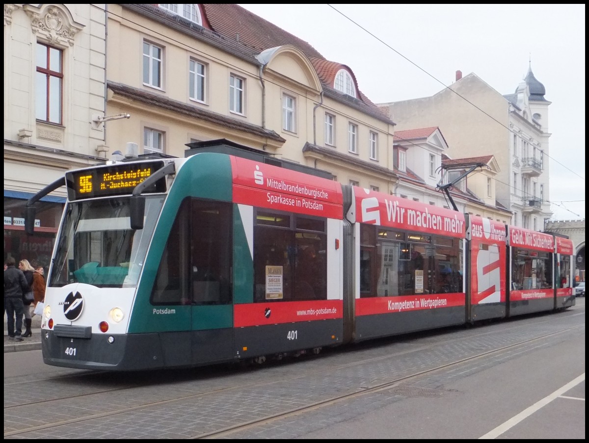 Moderne Stra�enbahn in Potsdam.