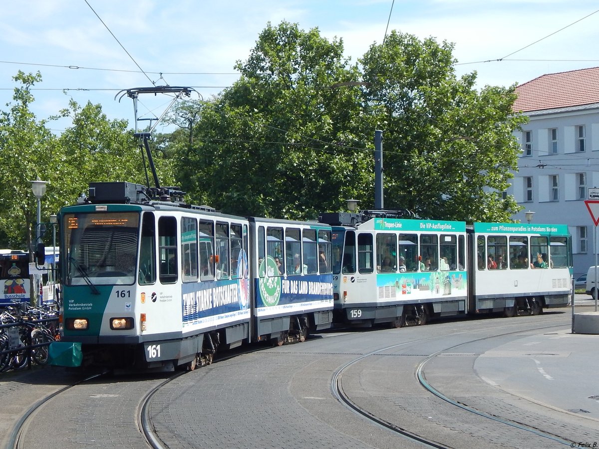 Tatra Nr. 161 und 159 der ViP in Potsdam.