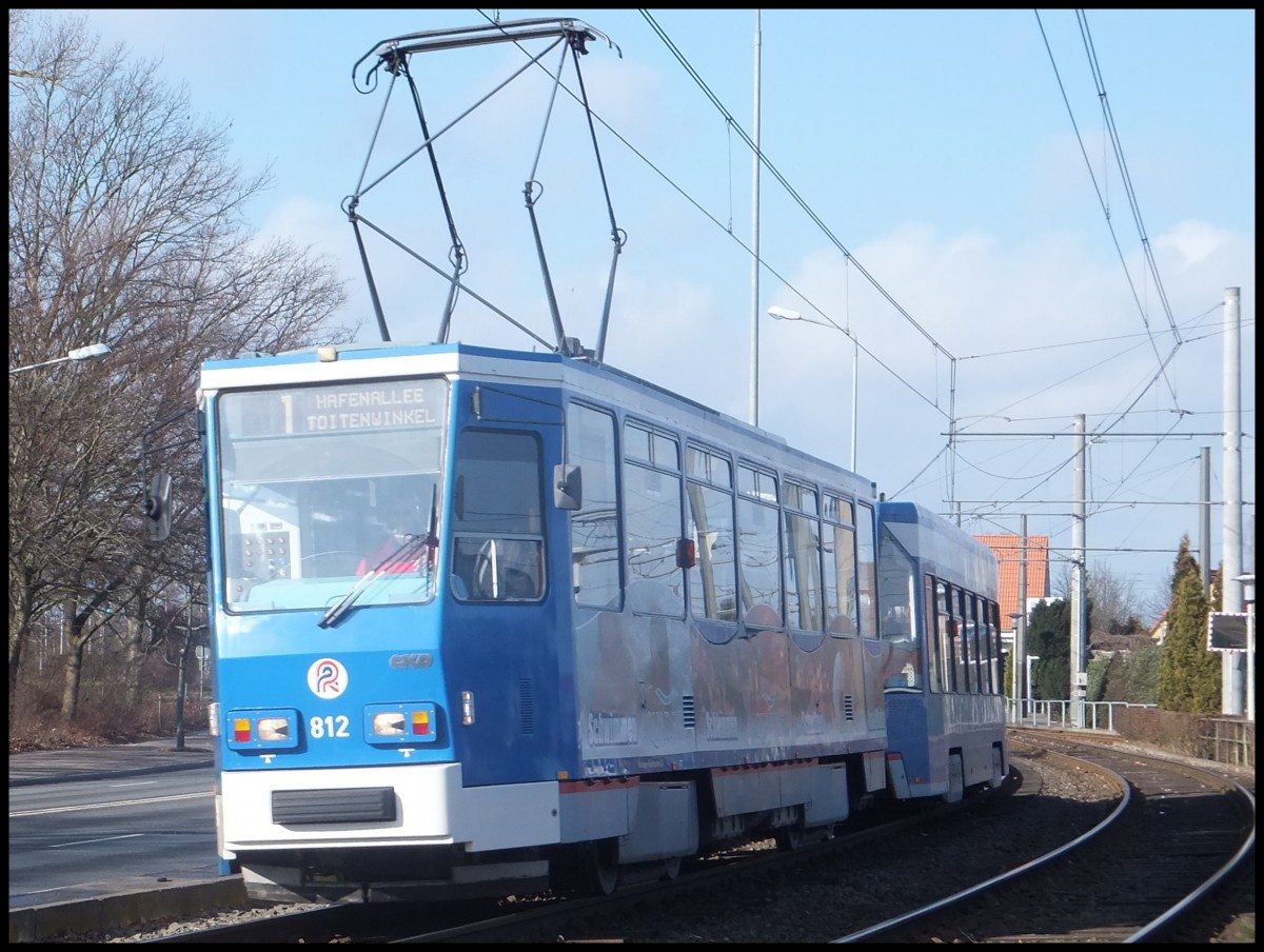 Tatra Stra�enbahn in Rostock.