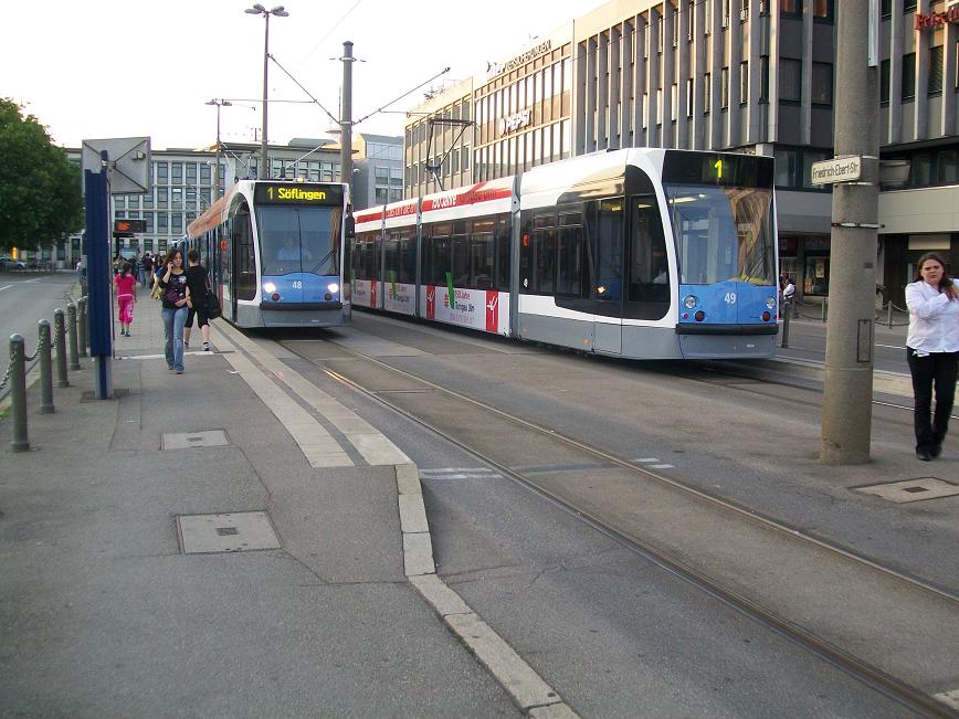Ulmer Stra�enbahn am 04.07.2009