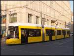 Moderne Flexity-Stra�enbahn in Berlin am Alexanderplatz.